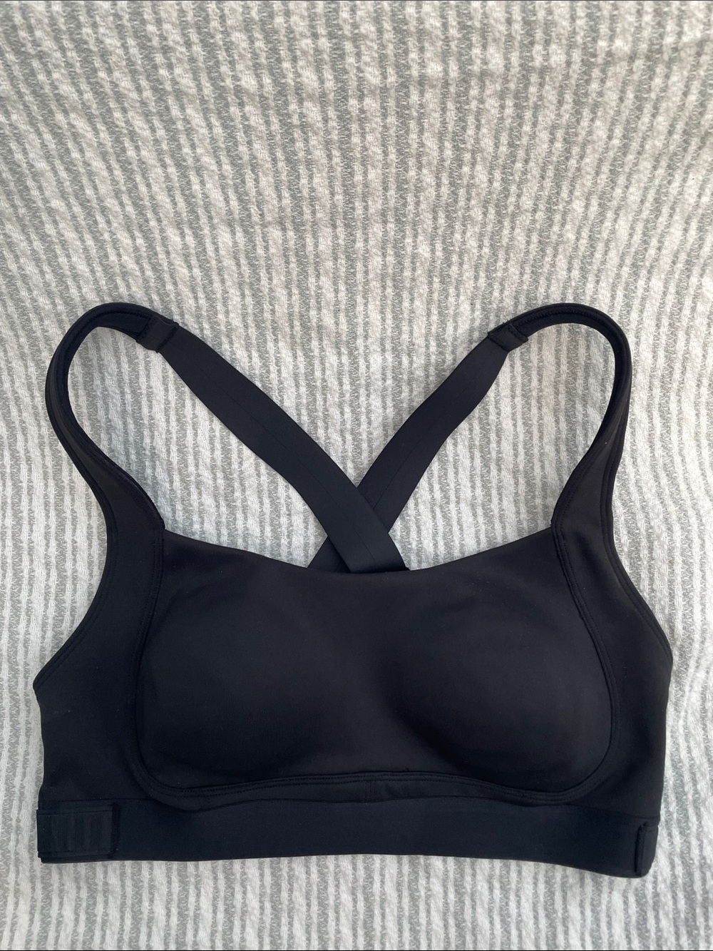 Free People Black Crossback Wireless Sports Bra